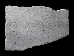 Fragmento do Mármore Pariano, c.264 aC (mármore)